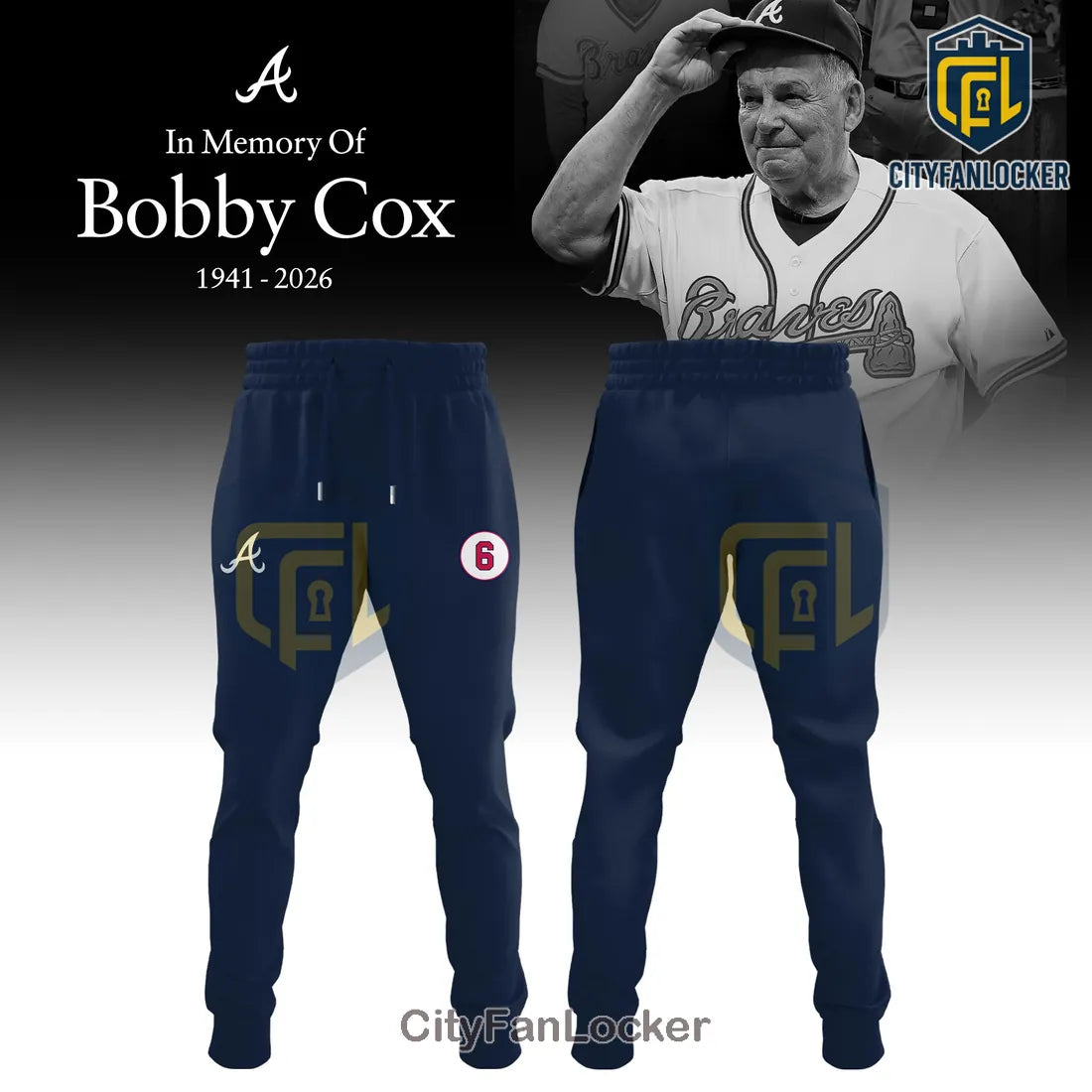 Bobby Cox Atlanta Braves Memorial RIP Limited Edition Hoodie