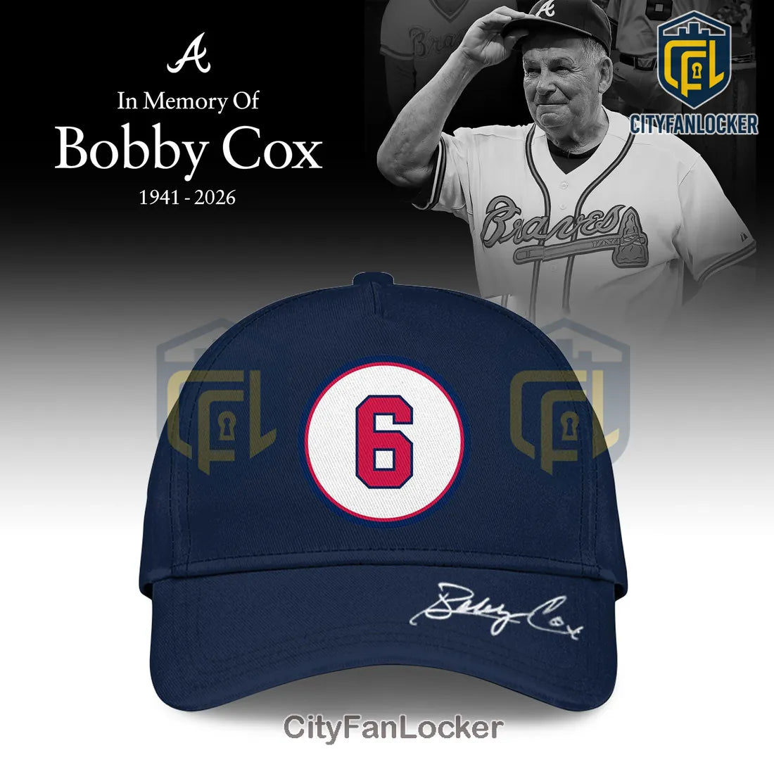 Bobby Cox Atlanta Braves Memorial RIP Limited Edition Hoodie