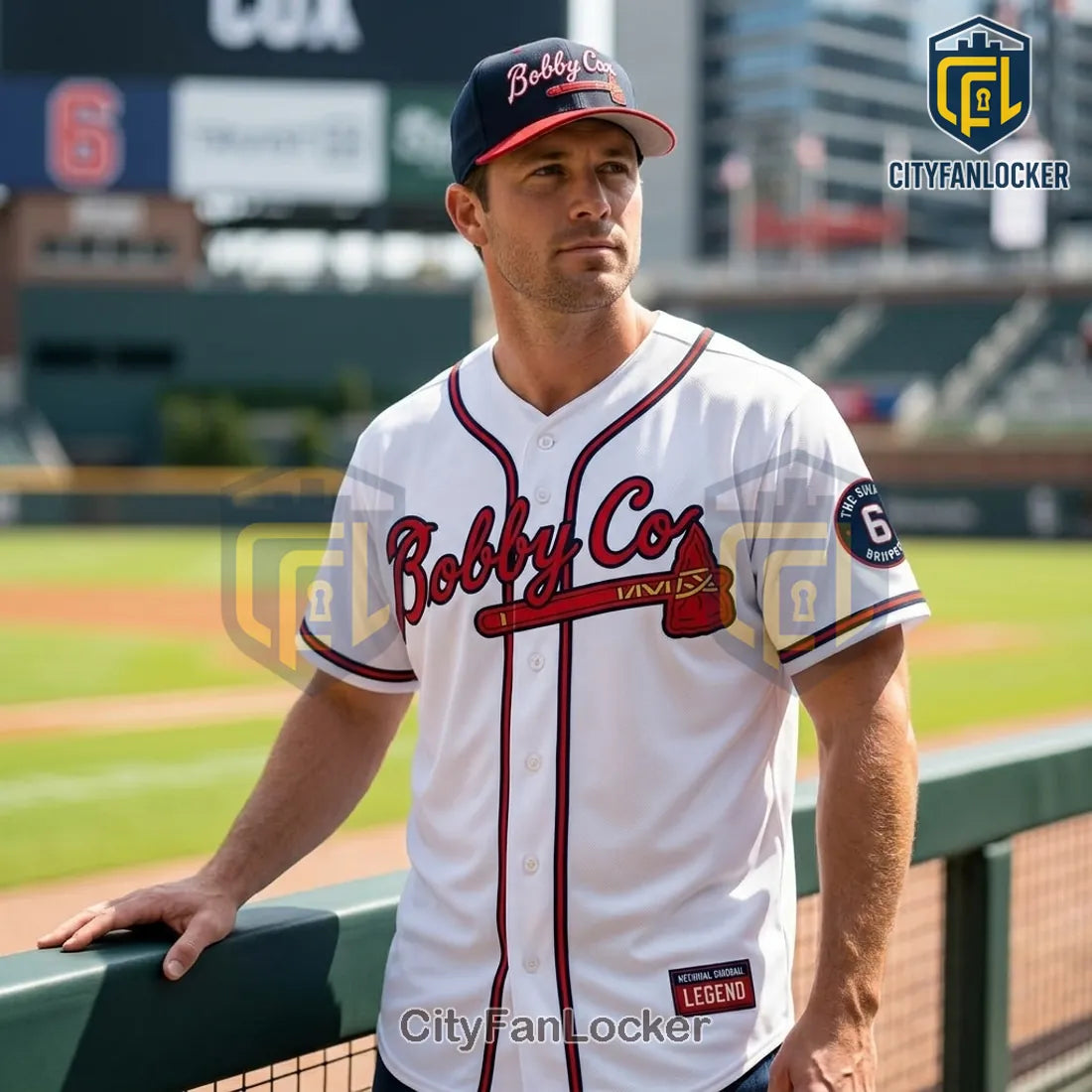 Bobby Cox The Skipper Commemorative Atlanta Braves Baseball Jersey