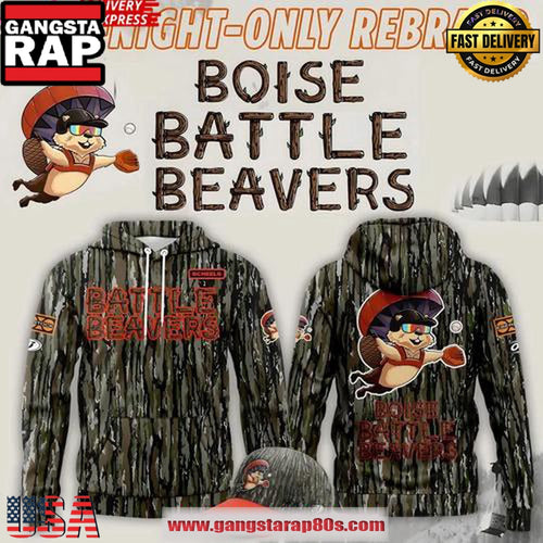 Boise Battle Beavers One-Night-Only Camo Limited Edition All Over Print Hoodie