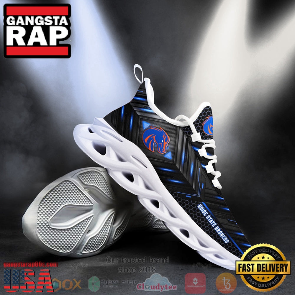 Boise State Broncos Custom Name Clunky Unique Design Max Soul Shoes Running Sneakers