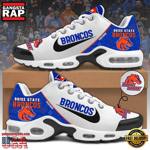 NCAA Custom Name Boise State Broncos Football Mascot Symbol Air Max Plus Shoes Running Sneakers