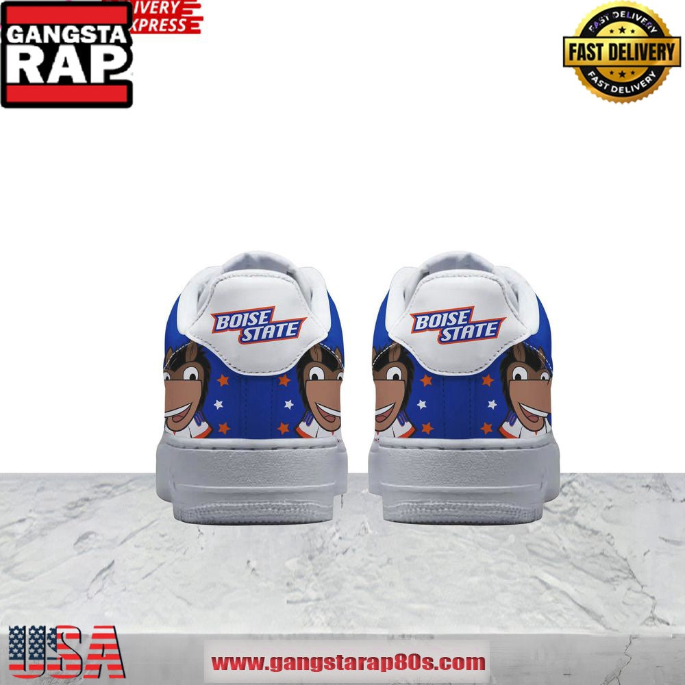 Boise State Broncos Light The Blue Limited Edition Air Force 1 Running Sneakers Shoes