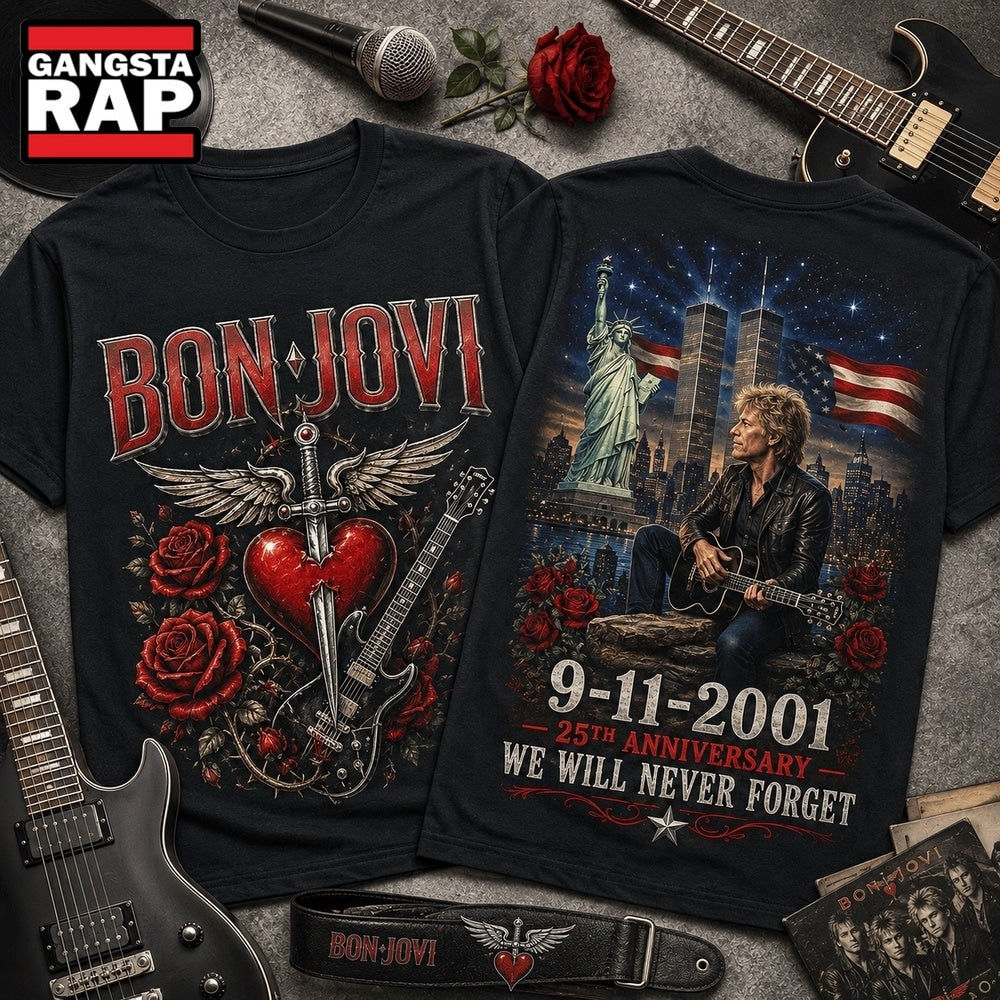 Bon Jovi 911 Memorial 25th Anniversary 3D Shirt