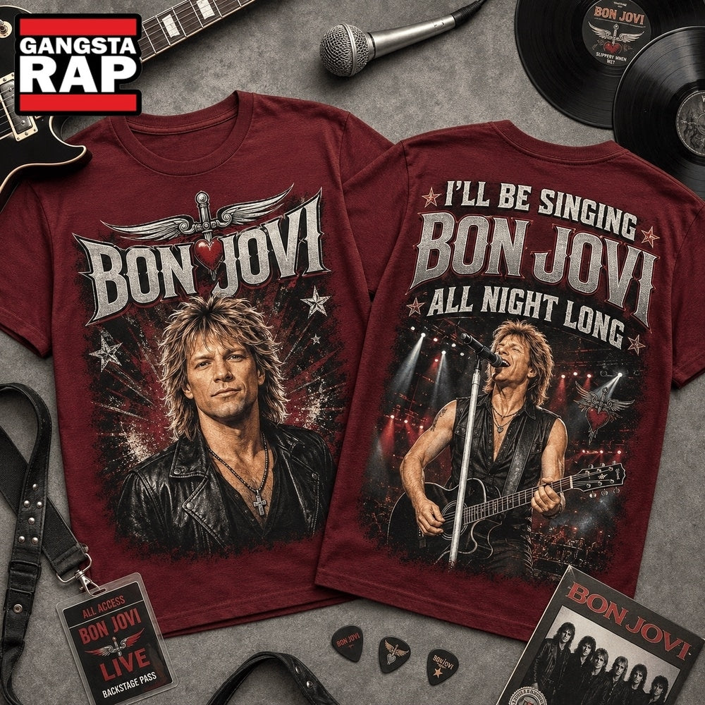 Bon Jovi All Night Long 3D Graphic Shirt
