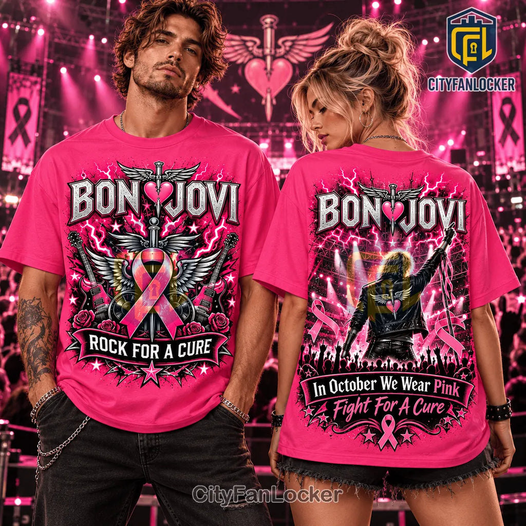 Bon Jovi Breast Cancer Awareness Shirt