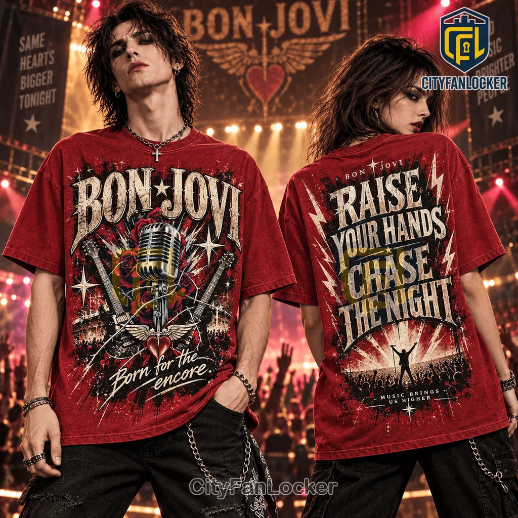 Bon Jovi Chase The Night Red Rock Shirt