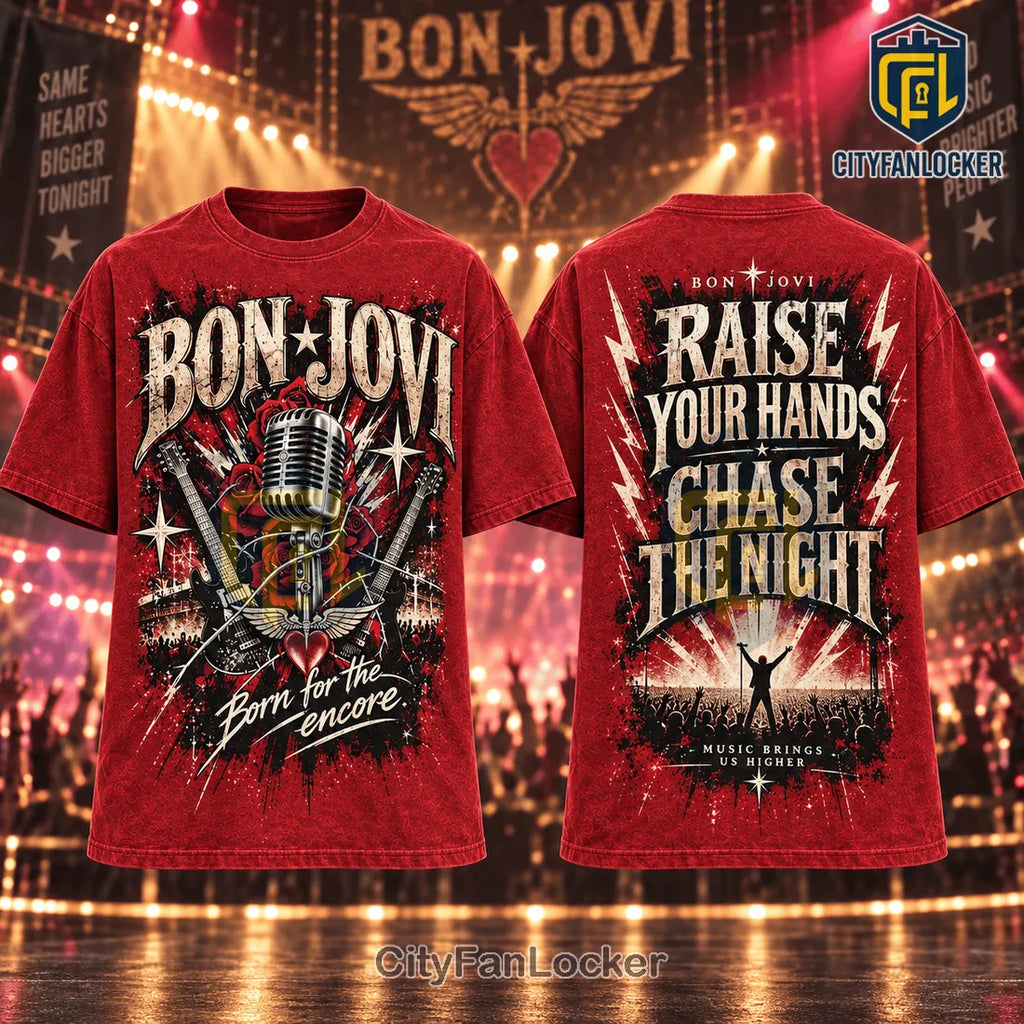 Bon Jovi Chase The Night Red Rock Shirt