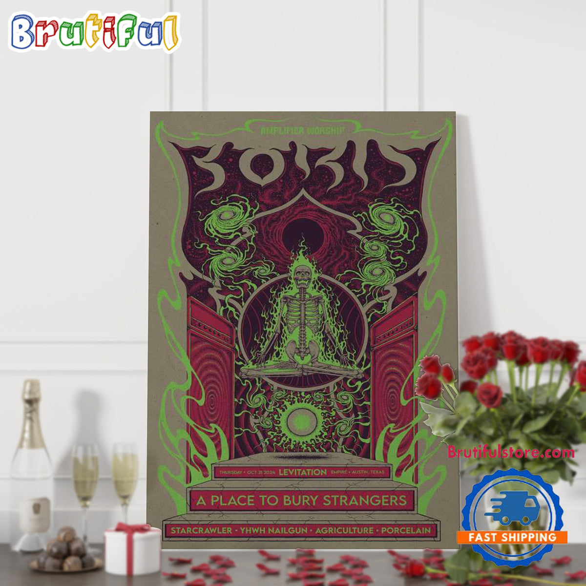 Boris At The Garage Empire Control Room In Austin TX On Oct 31 2024 Poster Canvas Art