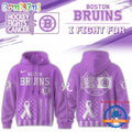 Boston Bruins 2025 NHL Hockey Fights Cancer Limited Edition Hoodie Shirt