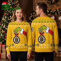 Boston Bruins Grinch Hand Ho Ho Ho Ugly Christmas Sweater