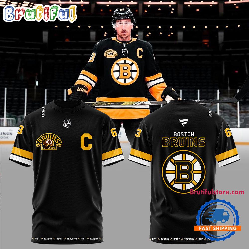 Boston Bruins NHL 100th Centennial 1924-2024 Hoodie T-Shirt