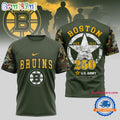 Boston Bruins NHL 250 Years US Army Limited 3D Shirt
