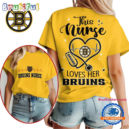 Boston Bruins NHL Nurse Appreciation Month Unisex All Over Print T Shirt