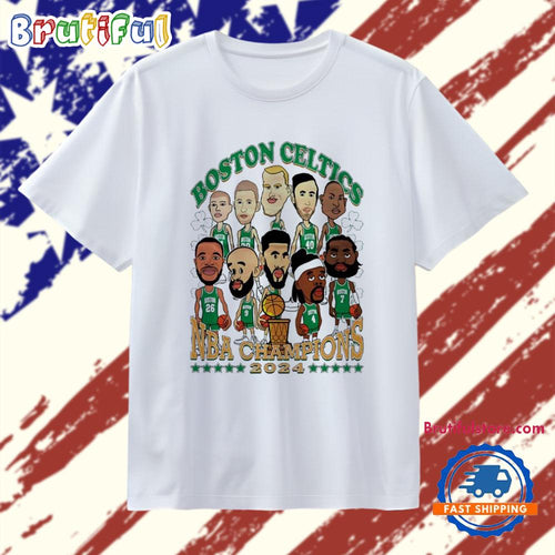 Boston Celtics Cartoon 2024 NBA Champions T Shirt