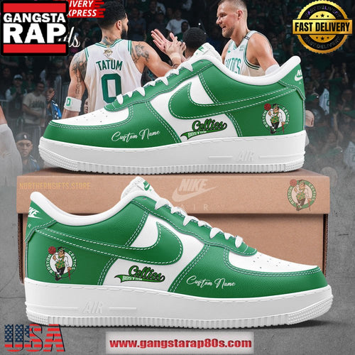 Boston Celtics Custom Unique Design Air Force 1 Sneakers Shoes