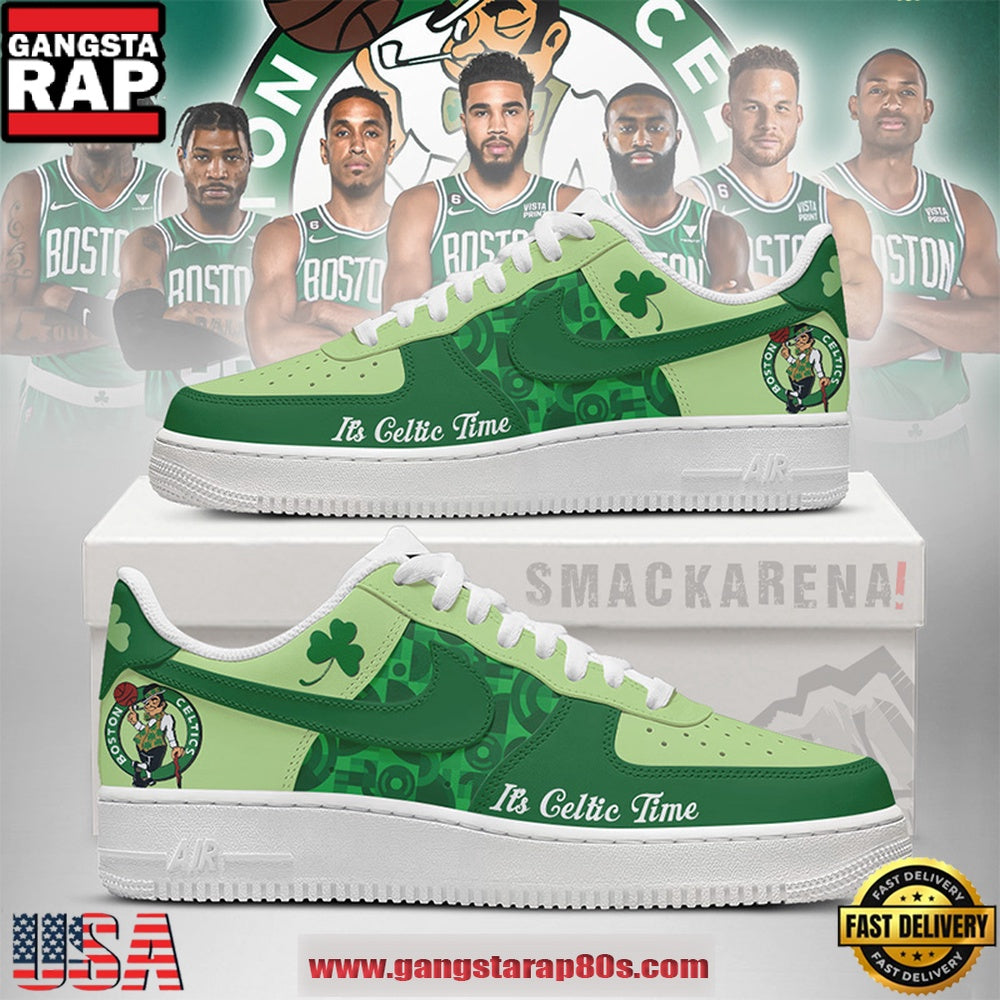 Boston Celtics NBA New 2026 Version Air Force 1 Sneakers Football Fan Shoes