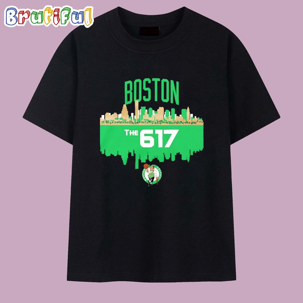 Boston Celtics the 617 skyline T Shirt