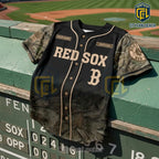 Boston Red Sox Camo Deer Hunting Baseball Jersey