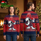 Boston Red Sox Dabbing Snoopy Ugly Christmas Sweater