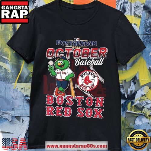 Boston Red Sox October Baseball 2025 Postseason Mascot T Shirt