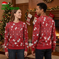 Boston Red Sox Santa Pattern Snowflakes And Baseballs Ugly Christmas Sweater