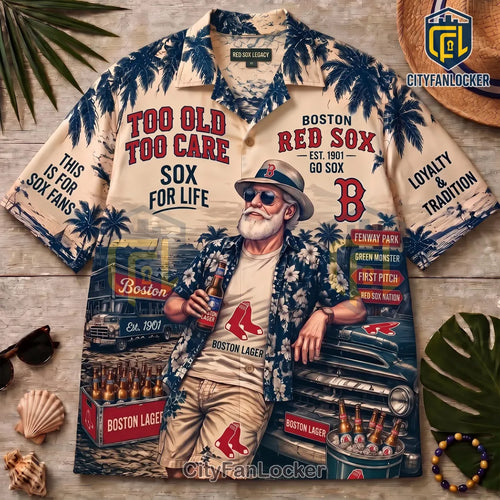 Boston Red Sox Vintage Summer Hawaiian Shirt