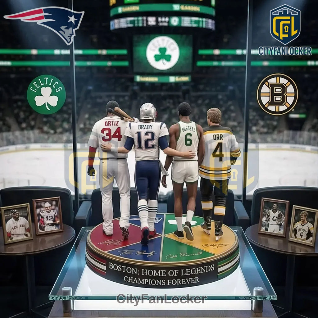 Boston Sports Legends Champions Commemorative Figurine Set
