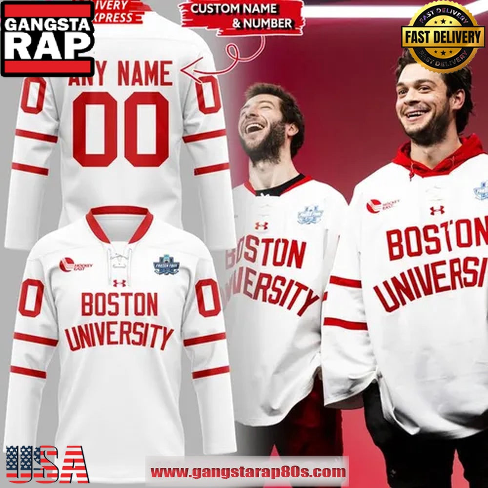 Boston University Terriers Frozen Four 2025 Custom Special Edition Hockey Jersey