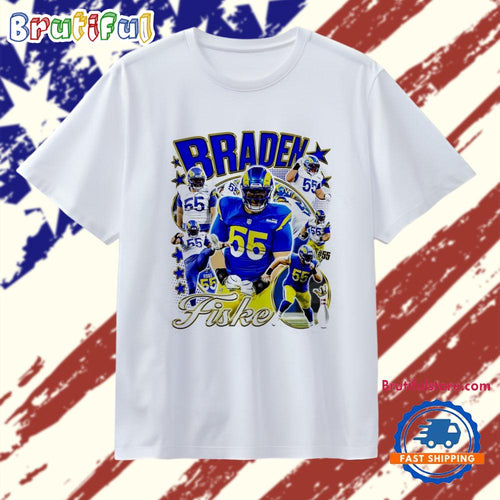 Braden Fiske #55 Los Angeles Rams Graphic T Shirt