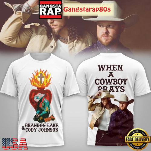 Brandon Lake & Cody Johnson When A Cowboy Prays Whirt T Shirt