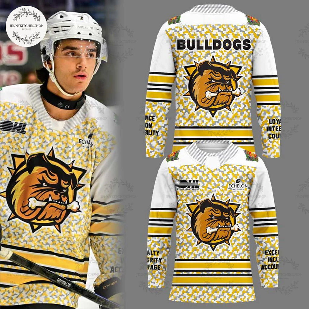 Brantford Bulldogs 2025 Military Appreciation Night Hockey Jersey
