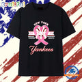 Breast Cancer Awareness Month 2025 New York Yankees Logo T Shirt