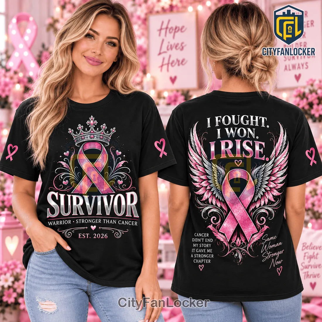 Breast Cancer Survivor Warrior 2026 Black Shirt
