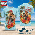 Bret Michaels Hawaiian Vibes Tropical Hibiscus Portrait 2026 3D Shirt