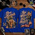 Bret Michaels Red White and Bret Casual Crewneck Shirt