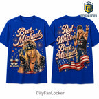 Bret Michaels Red White and Bret Casual Crewneck Shirt