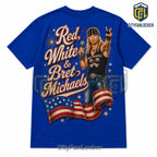 Bret Michaels Red White and Bret Casual Crewneck Shirt