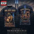Bret Michaels September 11 American Flag Tribute 343 Back Graphic 3D Shirt