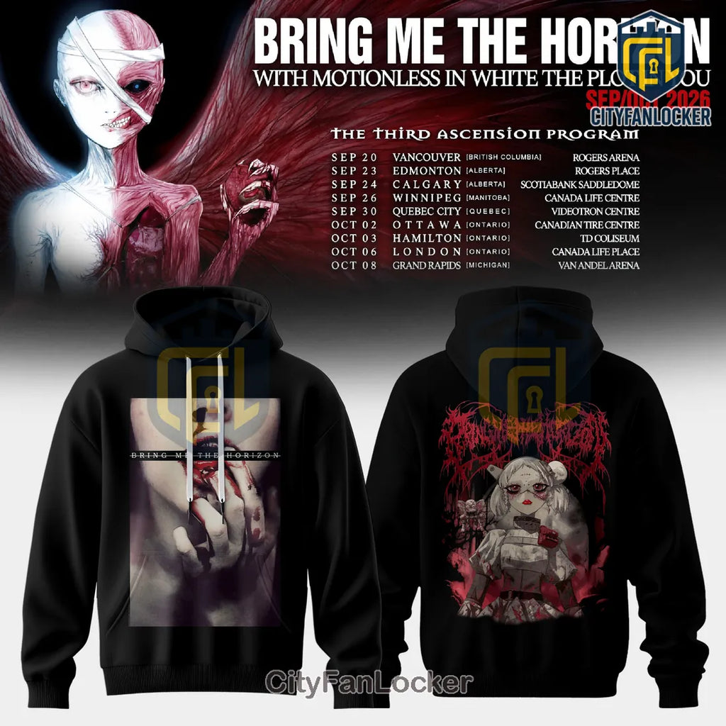 Bring Me The Horizon Post Human Nex Gen 2026 Tour Black Hoodie