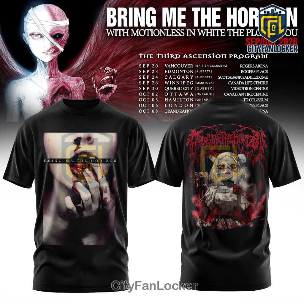 Bring Me The Horizon Post Human Nex Gen 2026 Tour Black Hoodie