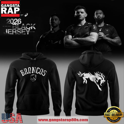 Brisbane Broncos Back In Black Horse 2026 Unisex Hoodie