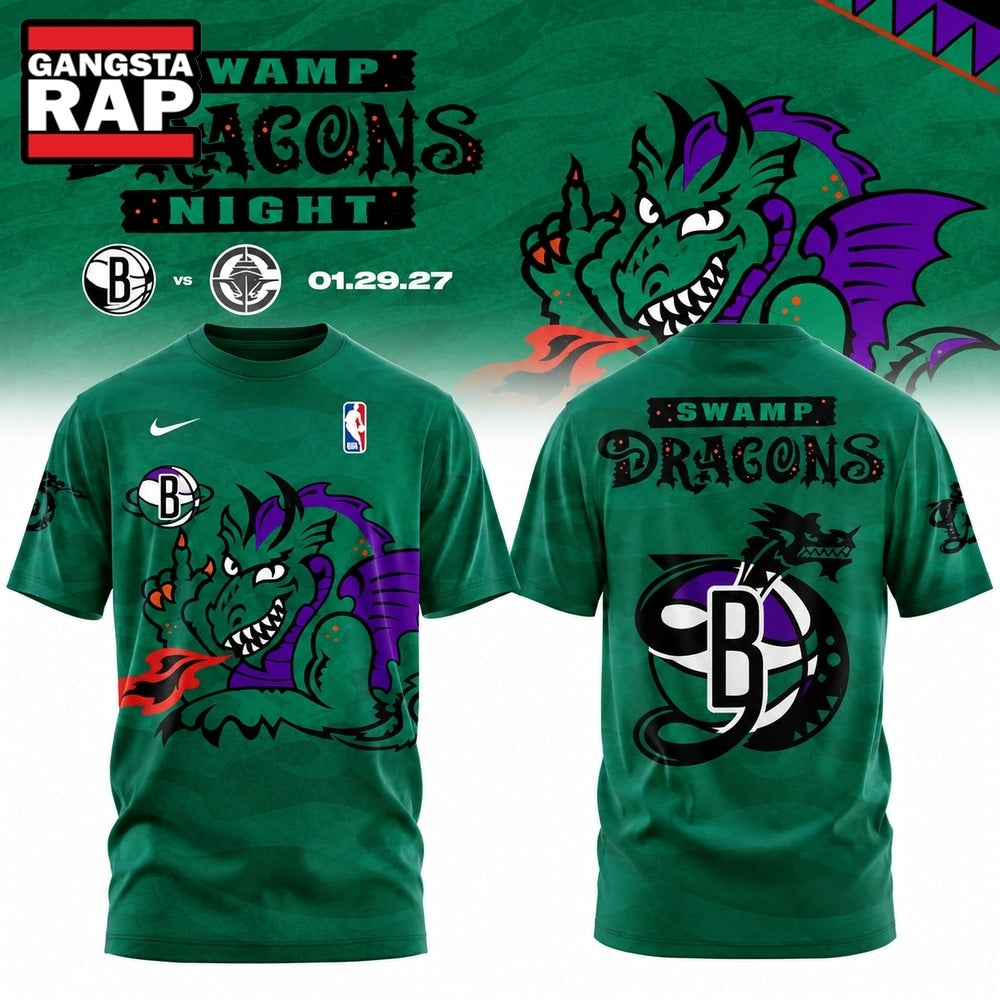 Brooklyn Nets x Swamp Dragons Night 2026 Special New T Shirt
