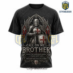 Brotherhood of Knights Templar Crusader Gothic Armor T-Shirt