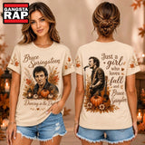 Bruce Springsteen Autumn Pumpkins Vintage Photo Unisex 3D Shirt , Music Trend Shirt
