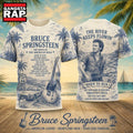 Bruce Springsteen Born to Run Illustrated Beach Scene 2026 Vintage 3D Shirt