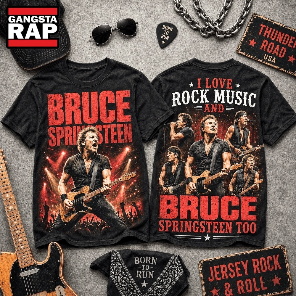 Bruce Springsteen Born to Run Rock Legend T Shirt , Music Trending 3D Shirt