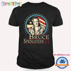 Bruce Springsteen Fans Gift Graphics American Flag Design T Shirt