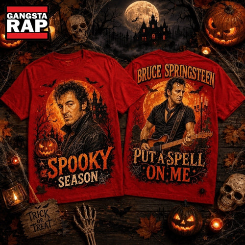 Bruce Springsteen Halloween Moon Jack O Lantern Spooky Season 3D Shirt , Music Trending 3D Shirt