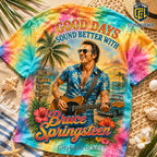 Bruce Springsteen The River Illustrated Summer Vacation Shirt